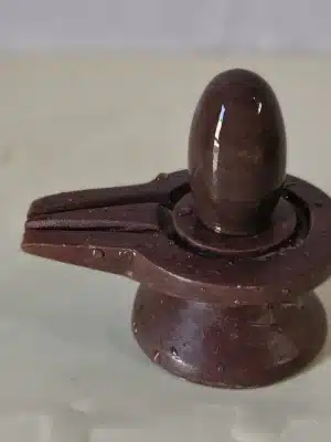 Parth-narmadeshwar-shivling-2inches-7 Red Janeudhari Shivling With Jaladhari - Narmada River Stone