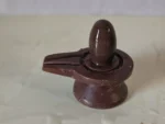 Red Janeudhari Shivling With Jaladhari - Narmada River Stone