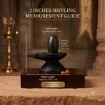 2 Inches Aridhnarishwar Shivling with Damru Shape Jaladhari(Base) for Home - Image 2