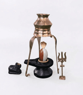 2-inch-aridhnarishwar-shivling-set-shivling-jaladhari-naag-nandi-trishul-kalash-with-stand