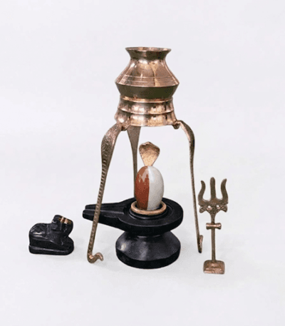 2-inch-aridhnarishwar-shivling-set-shivling-jaladhari-naag-nandi-trishul-kalash-with-stand