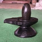 2 Inches Black Narmadeshwar Shivling with Damru Shape Jaladhari(Base) for Home - Image 3