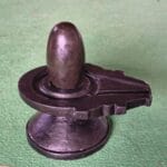 2 Inches Black Narmadeshwar Shivling with Damru Shape Jaladhari(Base) for Home