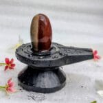 1.5" Aridhnarishwar Narmadeshwar Shivling with Jaladhari(Base) for Home