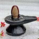 2" Inches Narmadeshwar Shivling with Damru Shape Jaladhari(Base) for Home use - Image 2