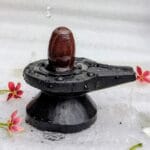 2" Inches Narmadeshwar Shivling with Damru Shape Jaladhari(Base) for Home - Image 3