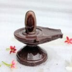 2" Inches Narmadeshwar Shivling with Damru Shape Jaladhari(Base) for Home