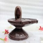 2" Inches Narmadeshwar Shivling with Damru Shape Jaladhari(Base) for Home - Image 2