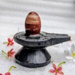 2" Inches Narmadeshwar Shivling with Damru Shape Jaladhari(Base) for Home - Image 3